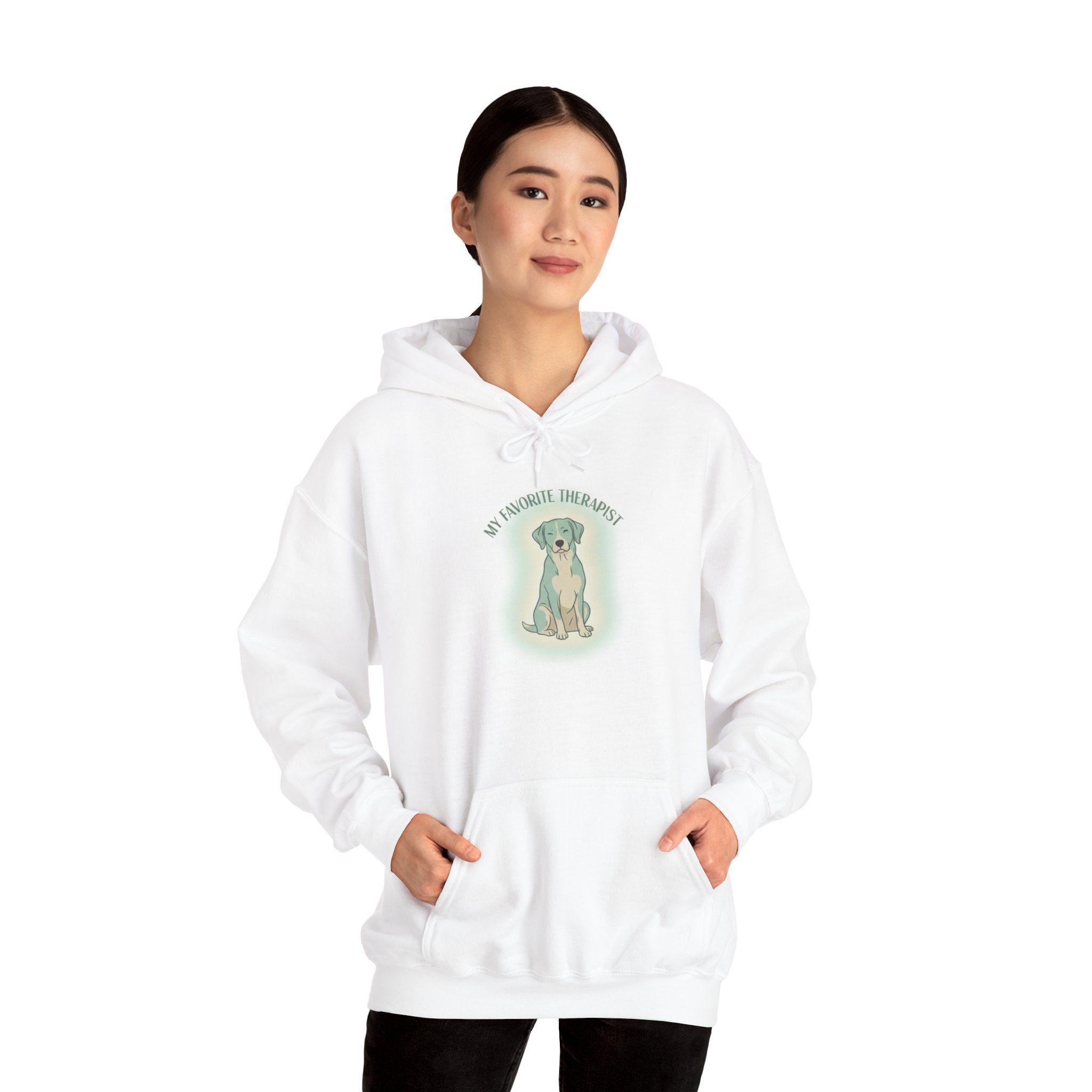 My Favorite Therapist Hoodie – Cute Retriever Graphic Pullover