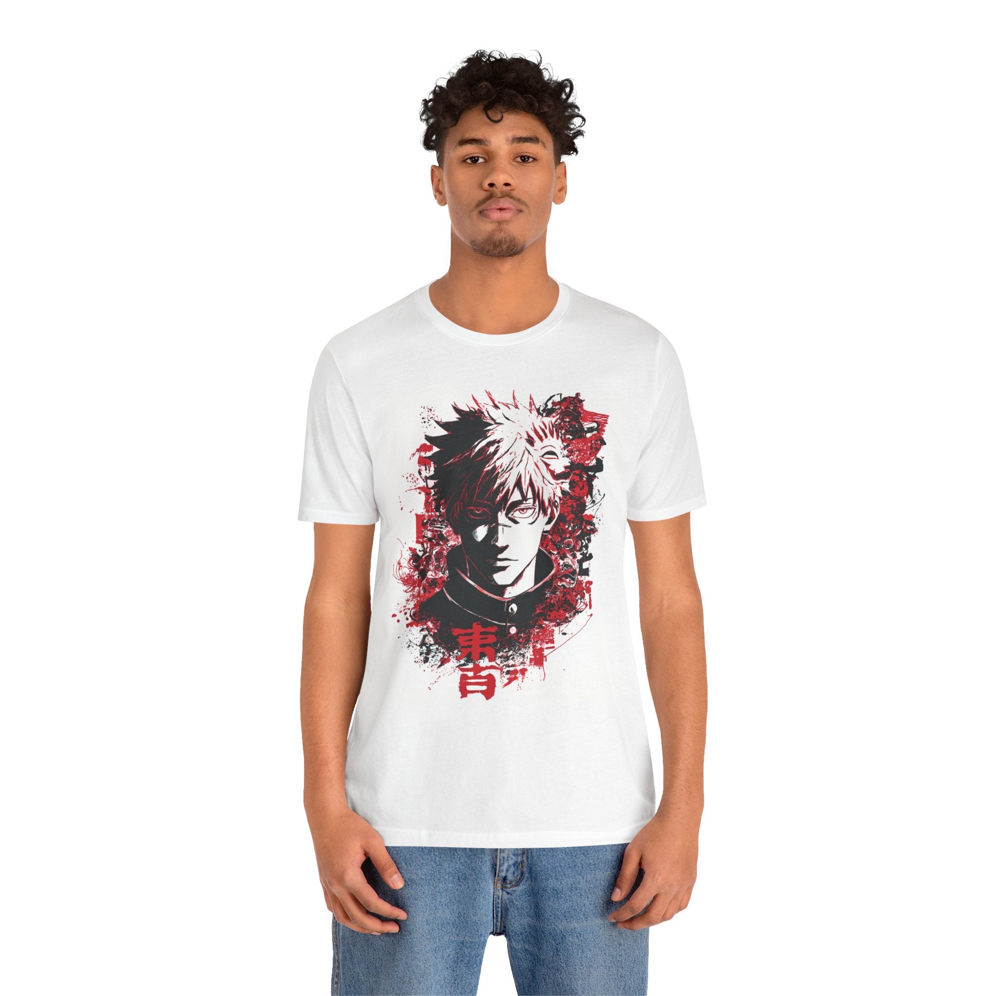 Satoru Gojo Red & Black Graphic T-Shirt