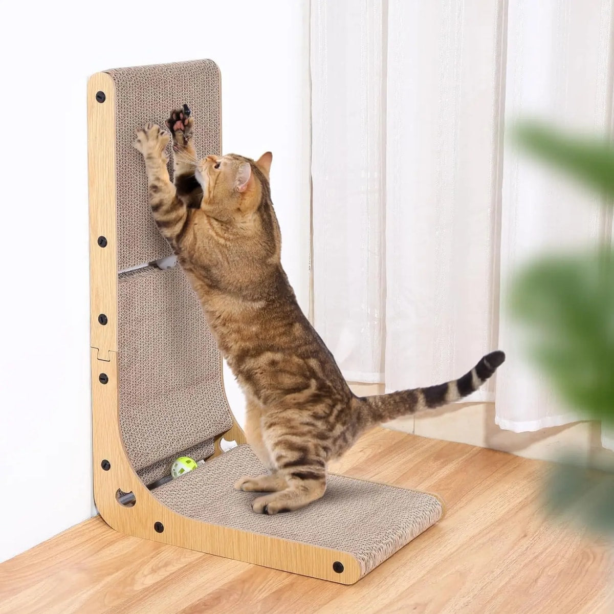 L-Shape Cat Scratcher - Save Your Furniture